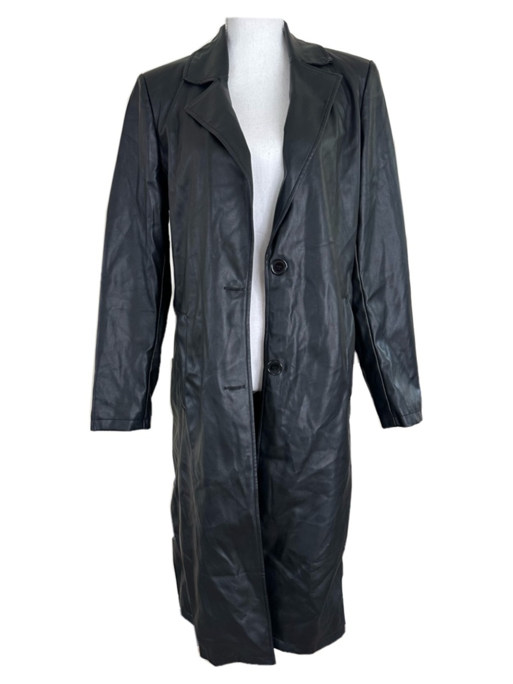 Forever 21 Black Long Trench Coat